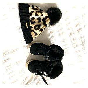 River Island hat and boots toddler